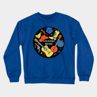 country music concept Crewneck Sweatshirt